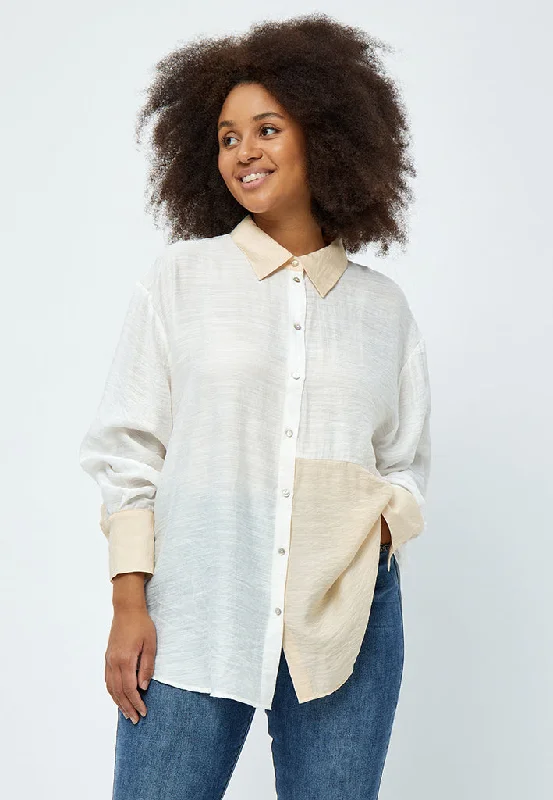 Lene Long Sleeve Shirt Curve - Gardenia