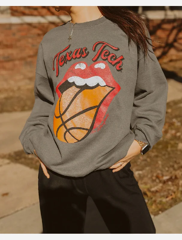 Livy Lu Texas Tech ""Basketball Lick"" Thrifted Sweatshirt