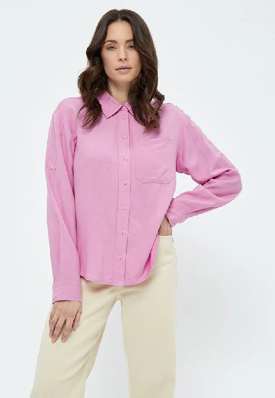 Marniella Long Sleeve Shirt - Fuchsia Pink