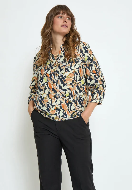 Odette Blouse - Jet Black Print