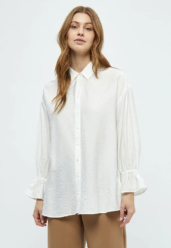 Orinna Long Sleeve Tie Cuff Shirt - Gardenia