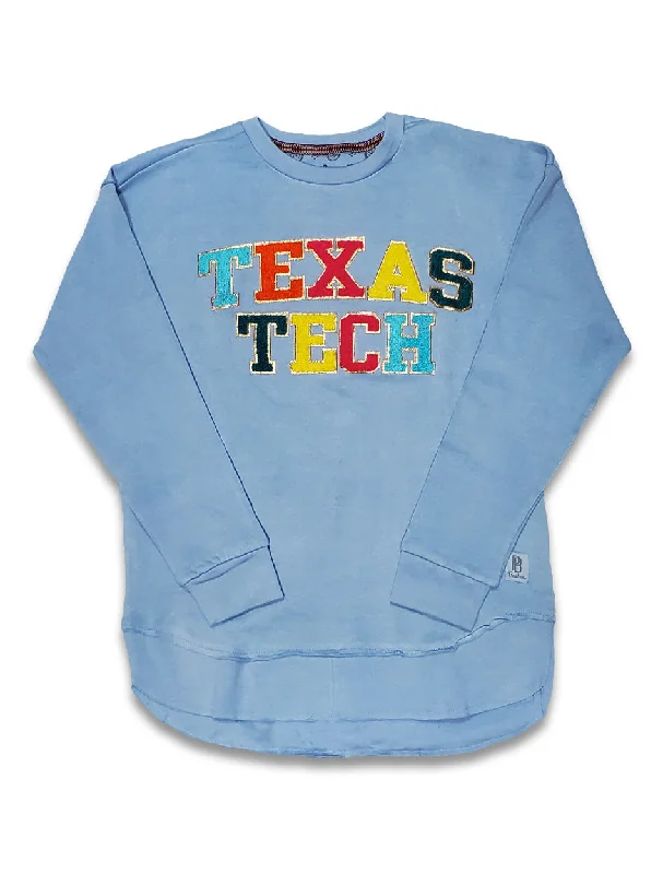 Press Box ""Simply Chenille"" Blue Prism Crew Neck Fleece