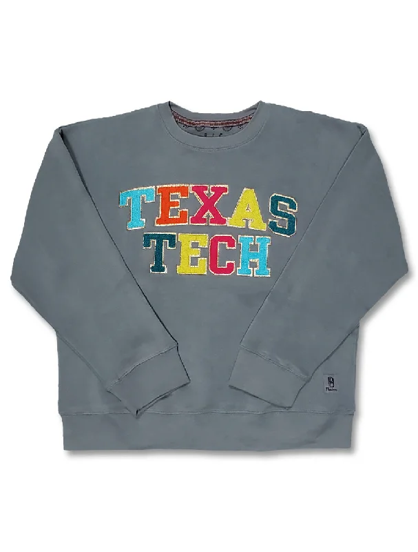 Press Box ""Simply Chenille"" Grey Prism Crew Neck Fleece