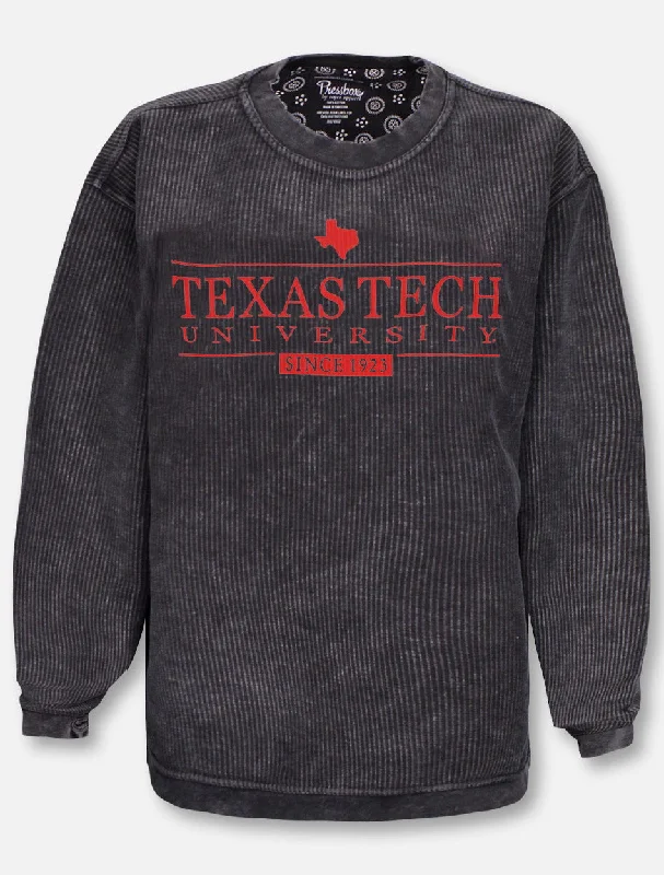 Pressbox Texas Tech Red Raiders ""Bar School"" Corduroy Long Sleeve Tee