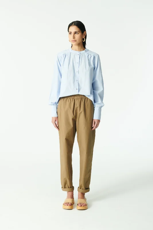 SABINE GMTD GARMENT DYED POPLIN - LIGHT BLUE