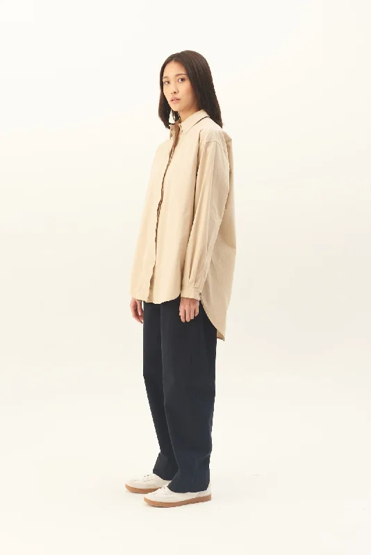 SHELBY GARMENT DYED POPLIN - BEIGE