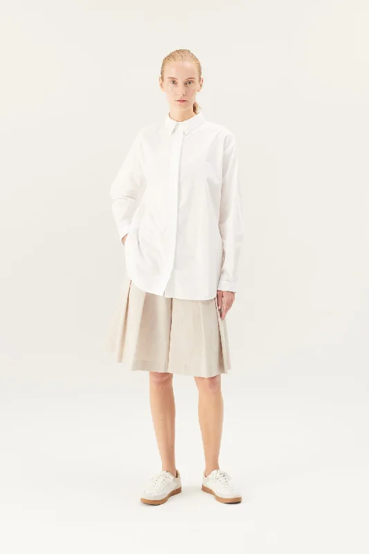 SHELBY GARMENT DYED POPLIN - WHITE