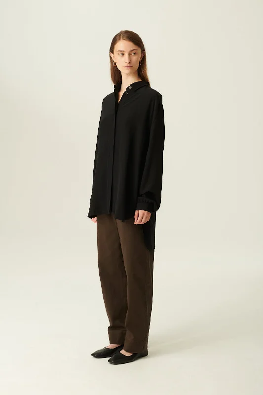 SHELBY SHIRT BLACK SILK