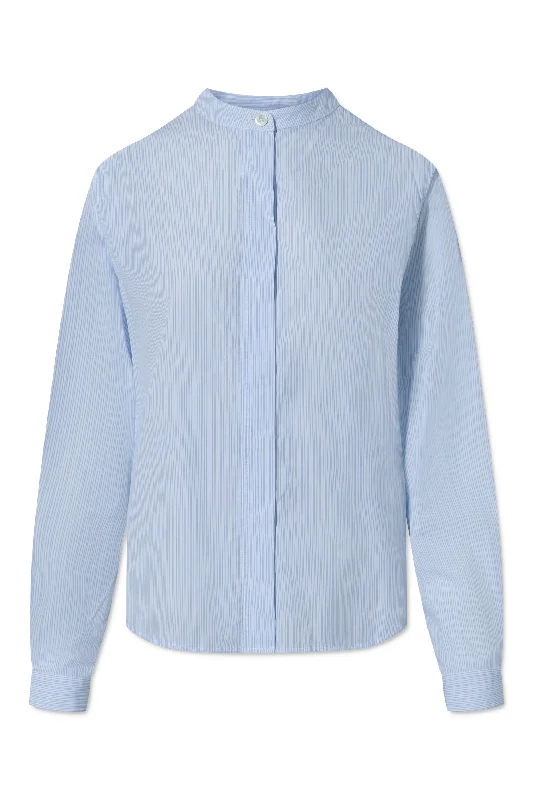 SOFIE SHIRT LIGHT BLUE/WHITE STRIPE