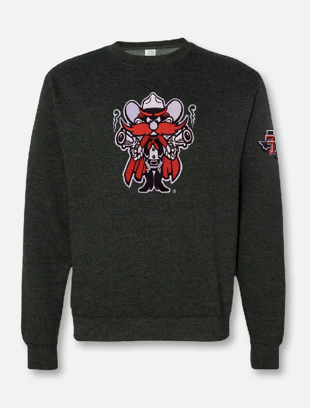 Texas Tech ""Midweight Raider Red"" Twill Crew Sweatshirt with Pride Sleeve Print