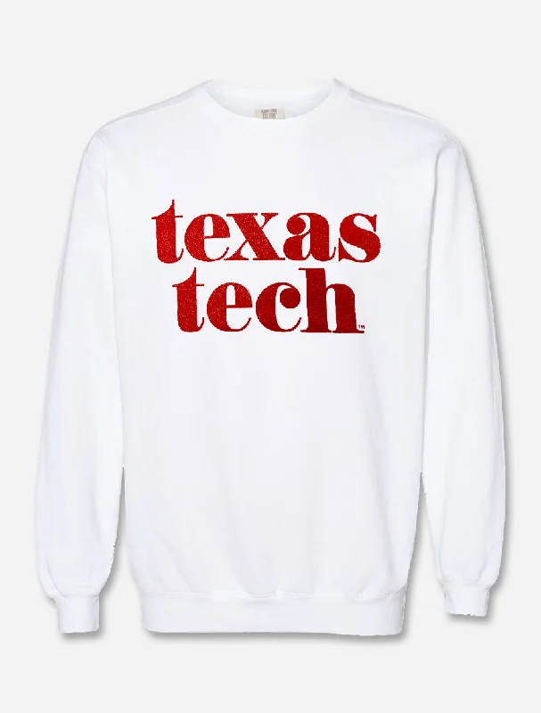 Texas Tech Red Raiders ""Pristine GLITTER"" Comfort Crew Sweatshirt