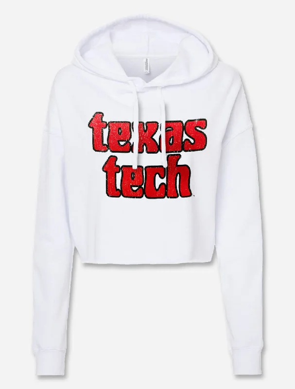 Texas Tech Red Raiders ""Woodlands"" Black Crop Top Hoodie