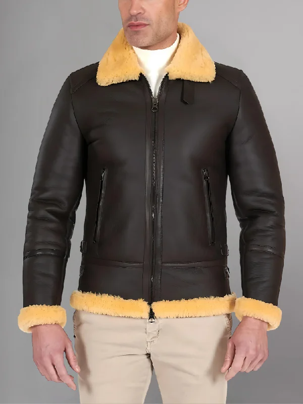 XS / Dark Brown-Yellow Shearling