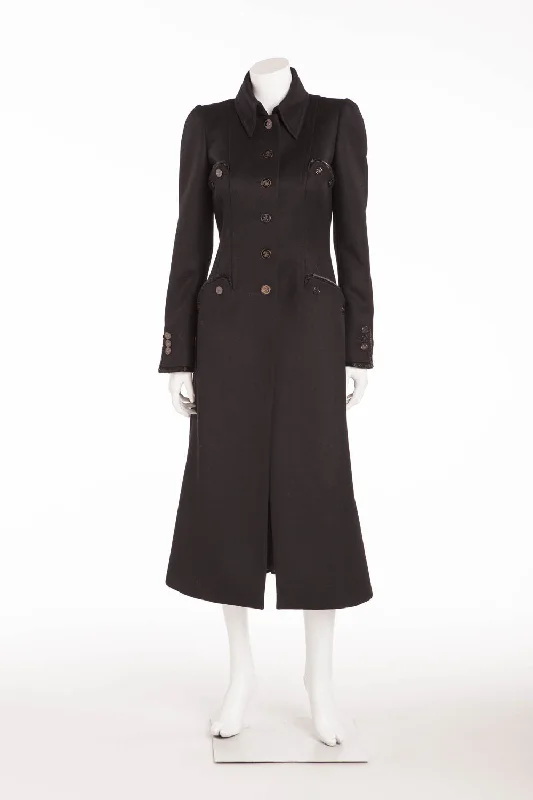 Roberto Cavalli - Long Sleeve Black Coat -IT 42