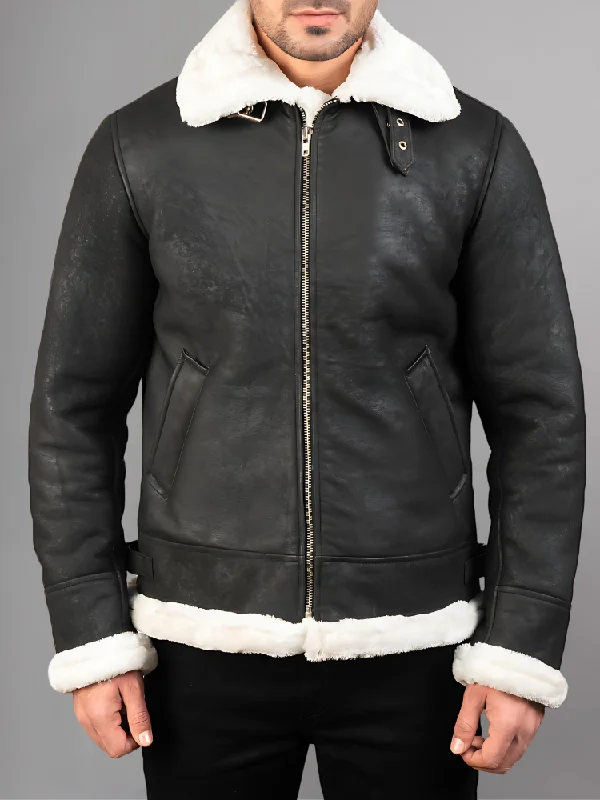 XS / Distressed Black-White Fur