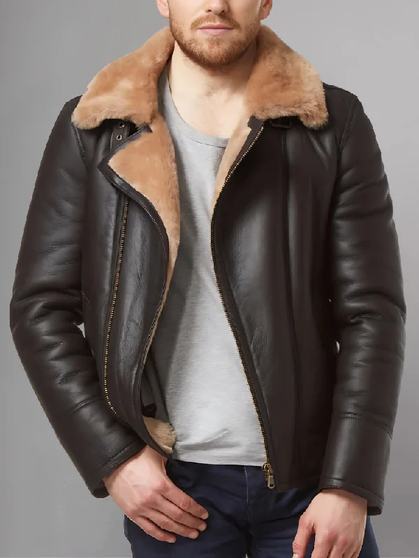 Mens B-6 Shearling Bomber Jacket