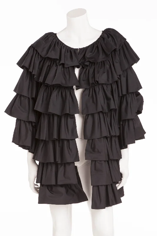 Michael Kors - Black Ruffle Jacket - M