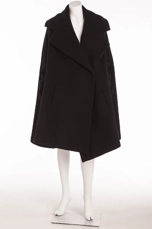 Sonia Rykiel - As Seen on the 2007 Runway Collection - Black Wool Coat - FR 38