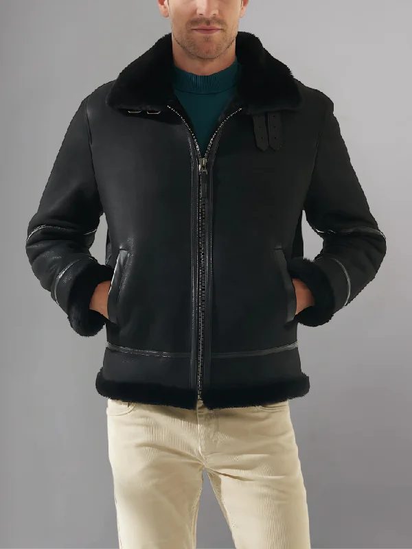 XS / Black-Black Shearling