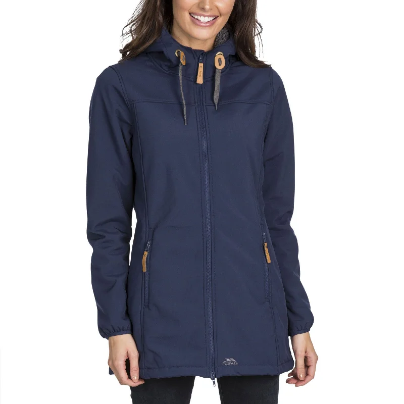 Trespass Womens Kristen Softshell Waterproof Jacket - Navy - S