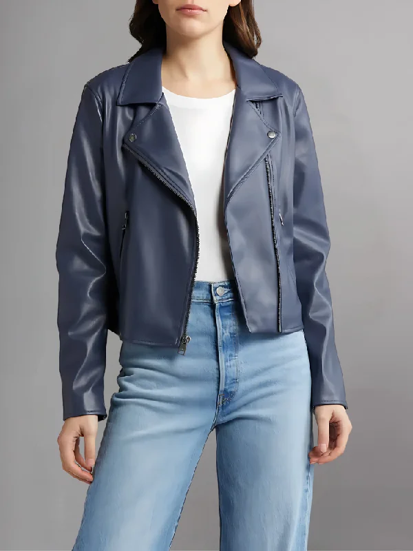 Women's Biker's  Sheepskin Leather Jacket