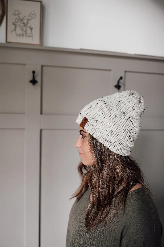 Woodland Knit Beanie - Ivory Tweed