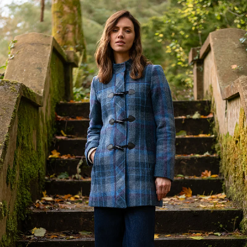 Blue Check Marie Duffle Coat