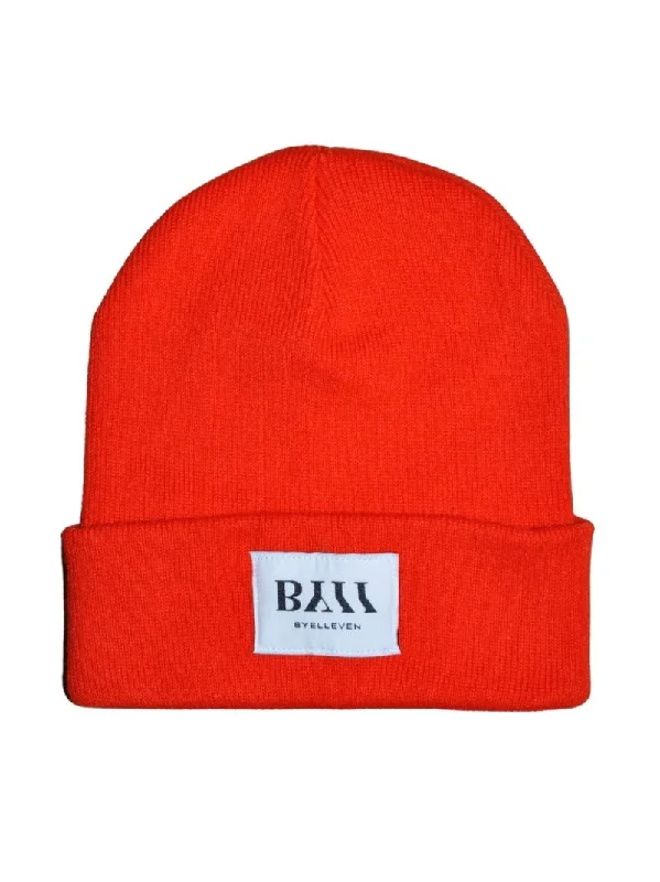 BY11 Cuffed Beanie - Tomato Red