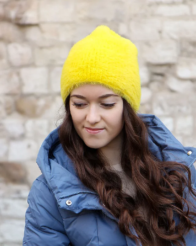 Fuzzy Faux Fur Beanie Hat