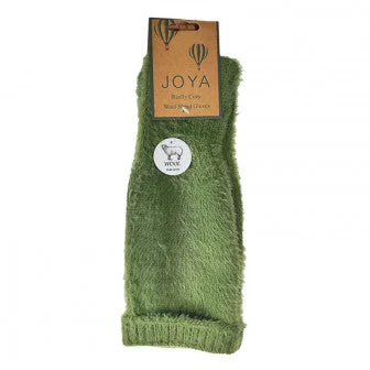 Green Fine knit fingerless gloves