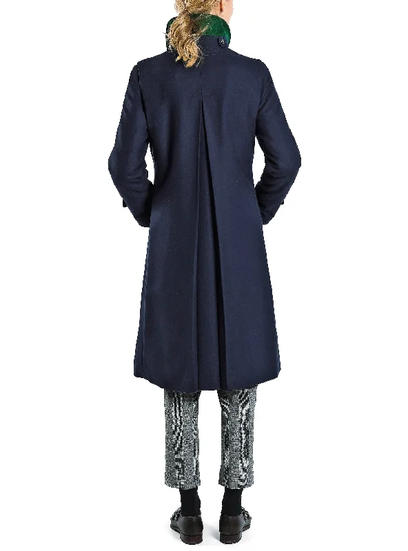 Bavarian loden coat in midnight blue