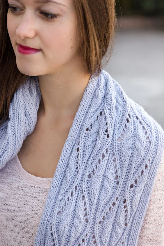 Lace Angora Knit Scarf