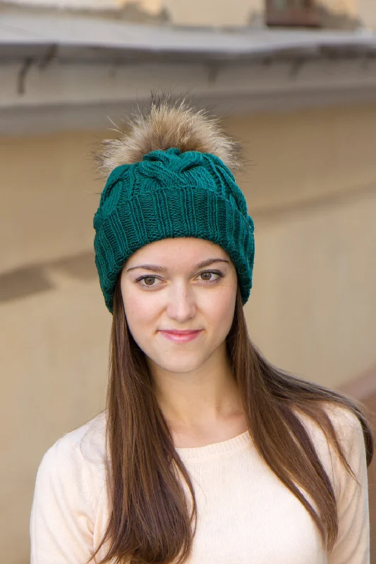 Pom Pom Beanie Hat For Winter