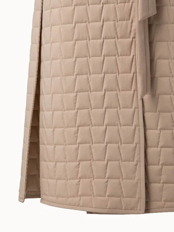 Quilted Trapezoid Long Gilet