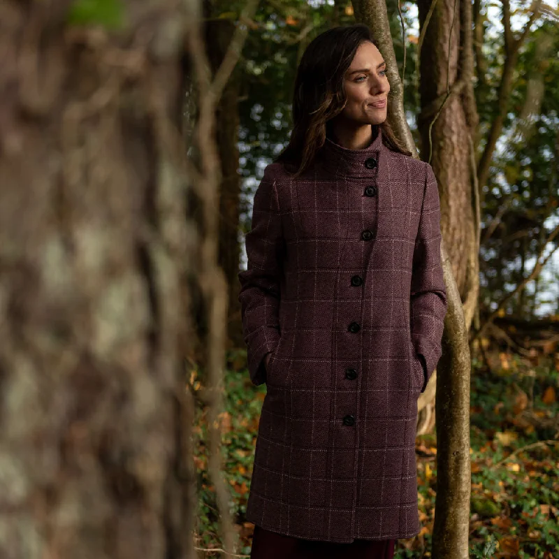 Sinead Mauve Thirsk Tweed Coat