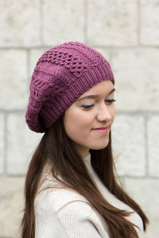 Soft Merino Wool Knit Beret Braid Tam