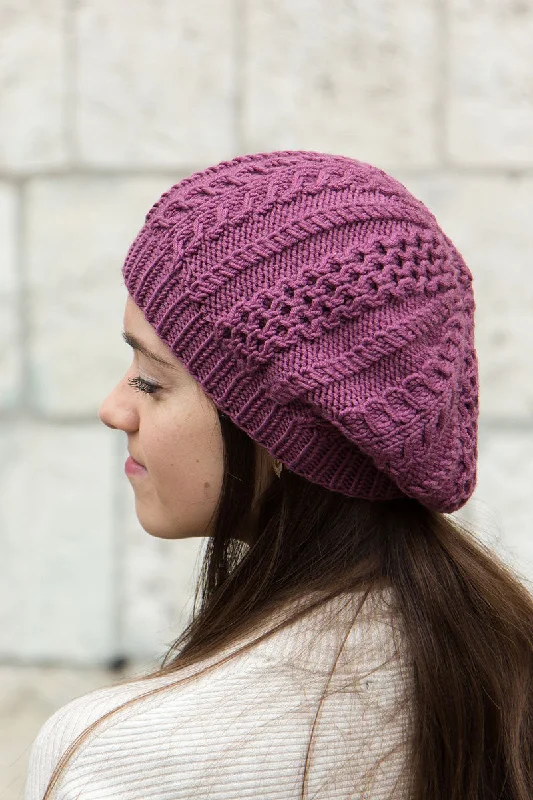 Soft Merino Wool Knit Beret Braid Tam