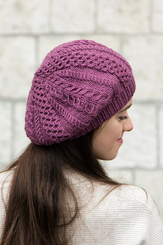 Soft Merino Wool Knit Beret Braid Tam