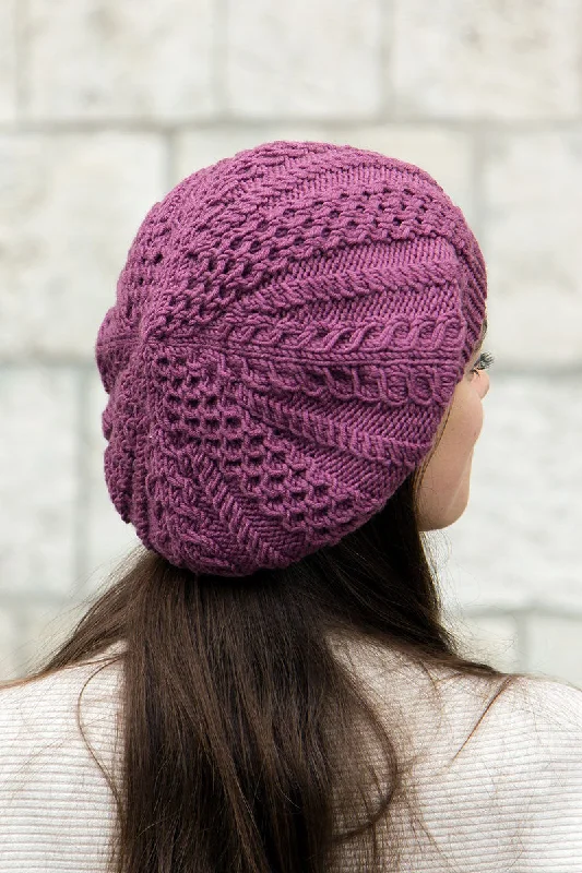 Soft Merino Wool Knit Beret Braid Tam