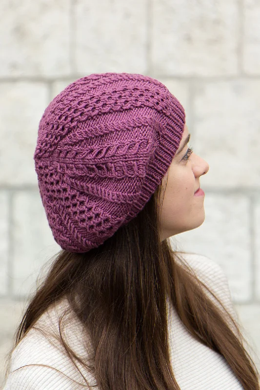 Soft Merino Wool Knit Beret Braid Tam