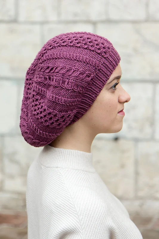 Soft Merino Wool Knit Beret Braid Tam