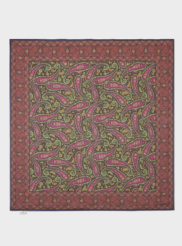 Flamboyant Tencel Pink Paisley Scarf