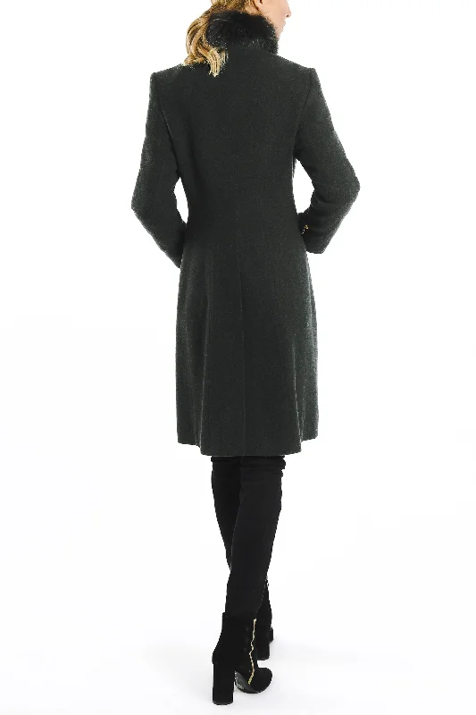 Coat from authentic Tyrolean loden in dark green