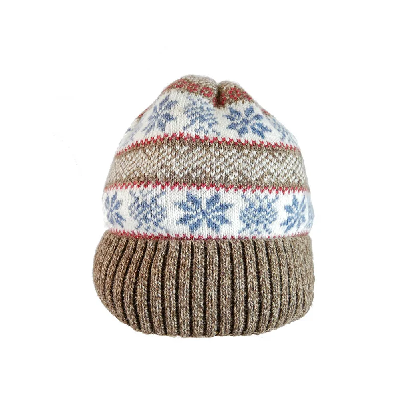 Fawn Winter patterned fleece lined hat